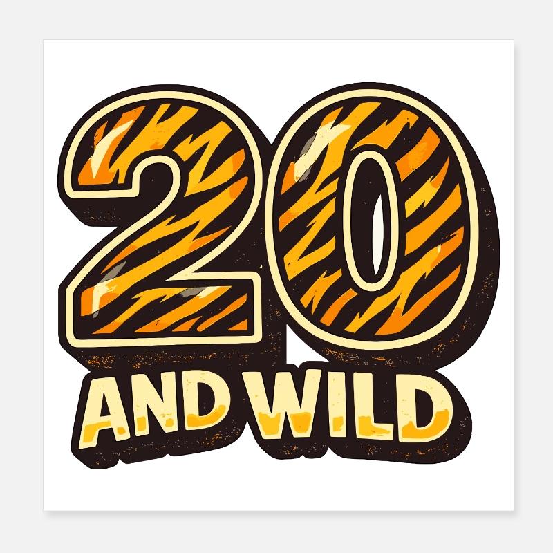 20e anniversaire Poster 20 x 20 cm