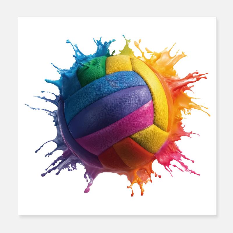 Volley-ball Poster 20 x 20 cm
