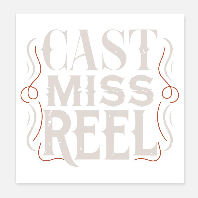 Cast Miss Reel Poster 8" x 8" (20x20 cm)
