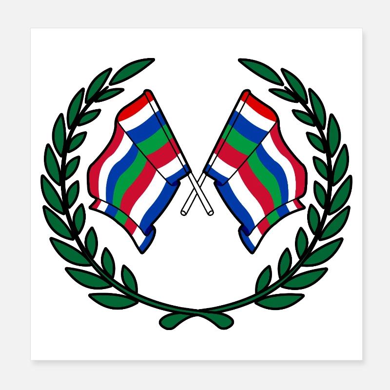 Schier Laurel Flags – Island Pride Poster 20 x 20 cm