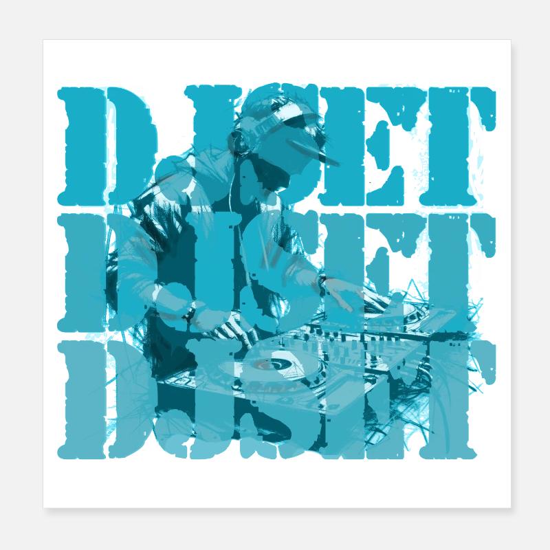 DJ set Poster 8" x 8" (20x20 cm)