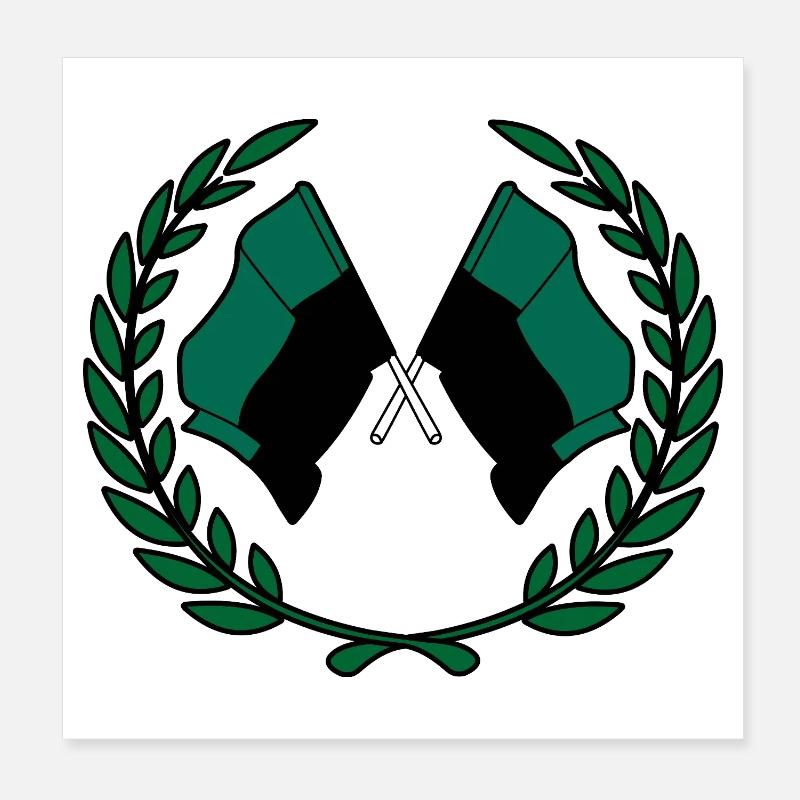 Texel Laurel Flags – Fierté de l’île Poster 20 x 20 cm