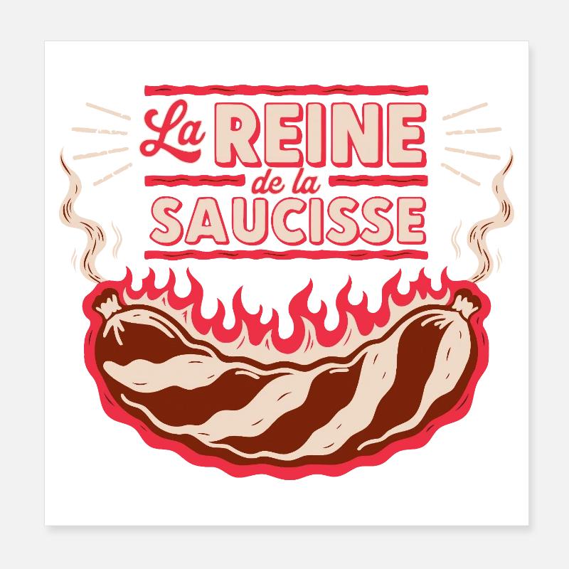 Reine de la Saucisse Poster 20 x 20 cm