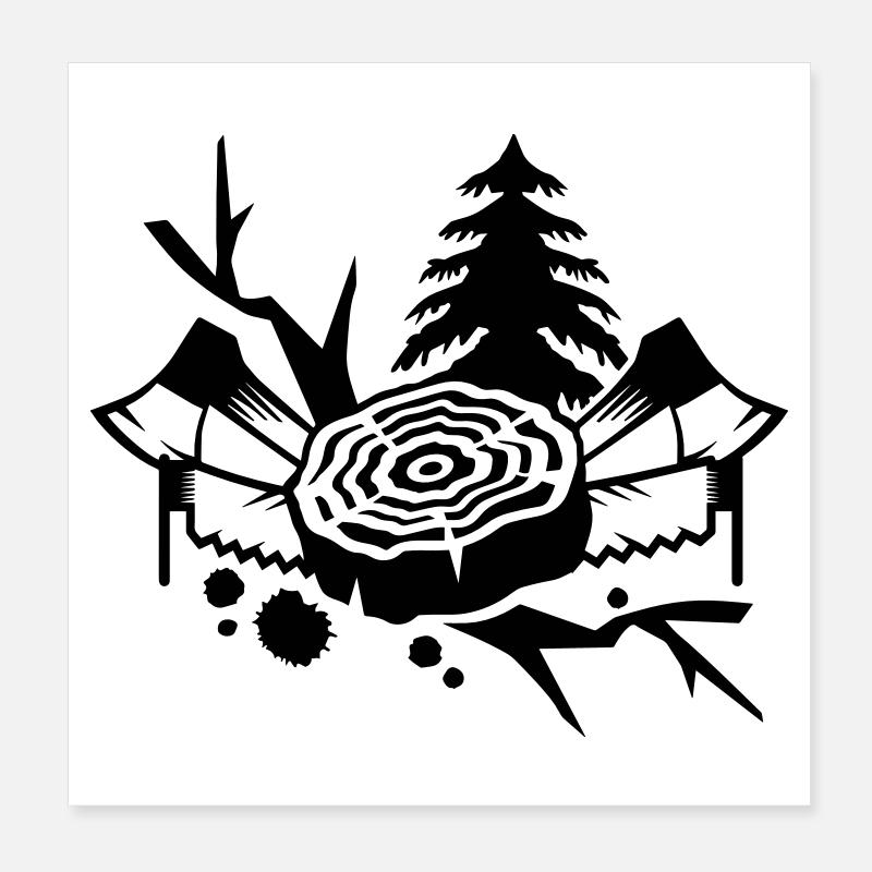 Tools for lumberjacks Poster 8" x 8" (20x20 cm)