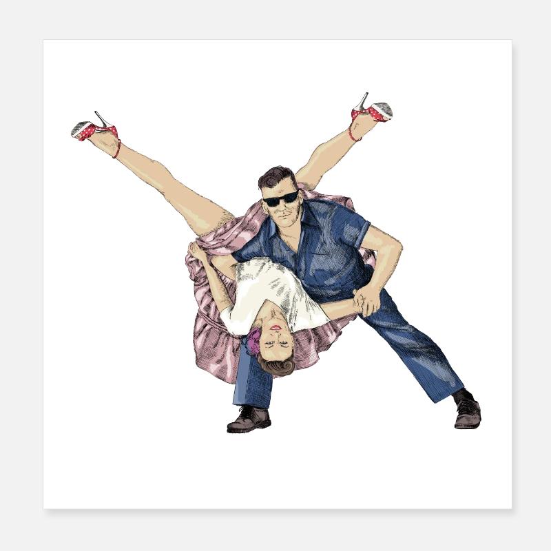 Rock and Roll Poster 20 x 20 cm