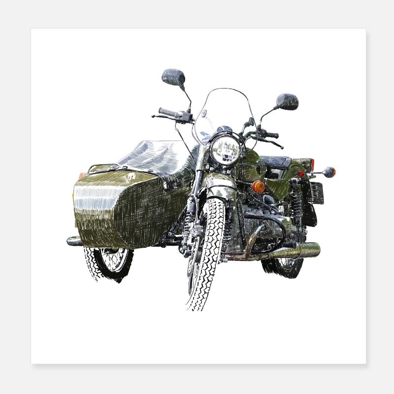 Ural - Poster 20x20 cm - Weiß