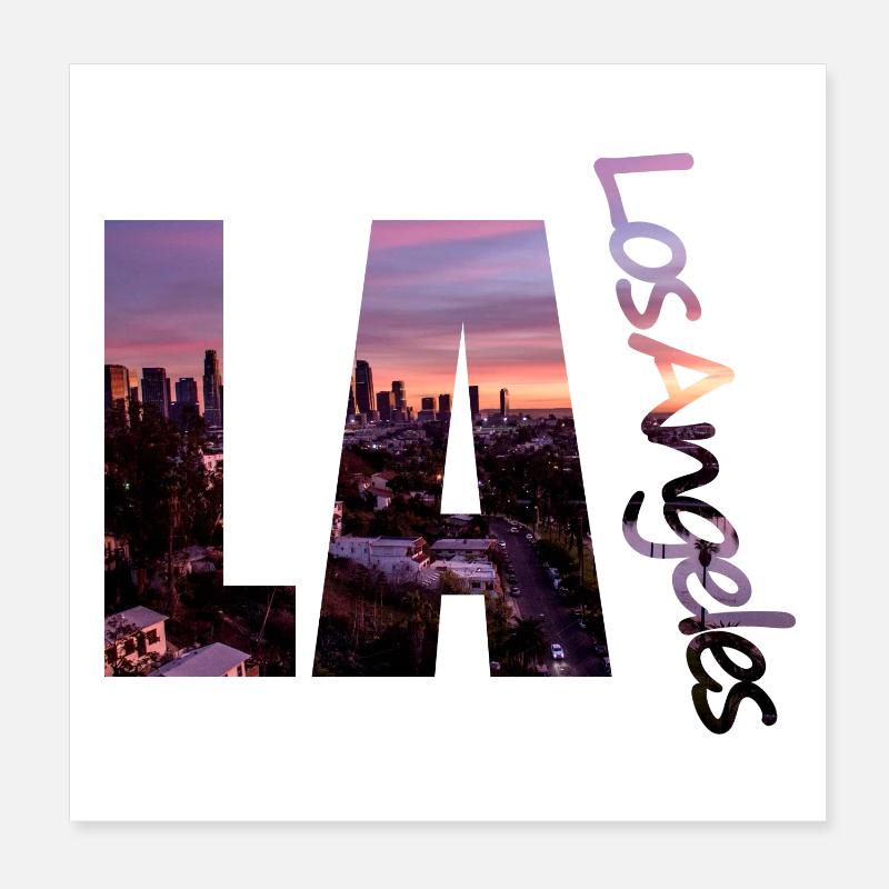 LA - Skyline de Los Angeles Poster 20 x 20 cm