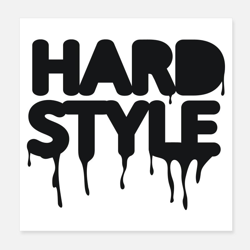 hardstyle techno music Poster 20x20 cm