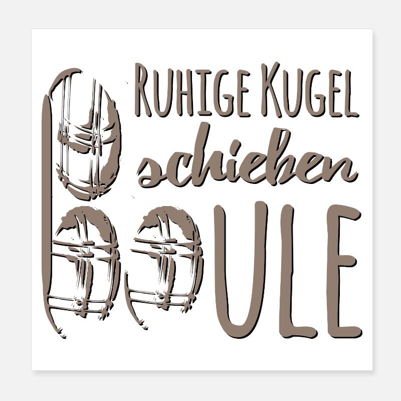 Play boules Quiet ball push PETANQUE Poster 8" x 8" (20x20 cm)