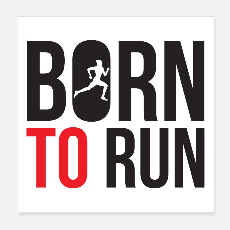 Né pour courir Poster 20 x 20 cm