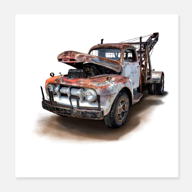 voiture rouillée Poster 20 x 20 cm