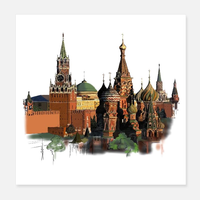 Moscow Poster 8" x 8" (20x20 cm)