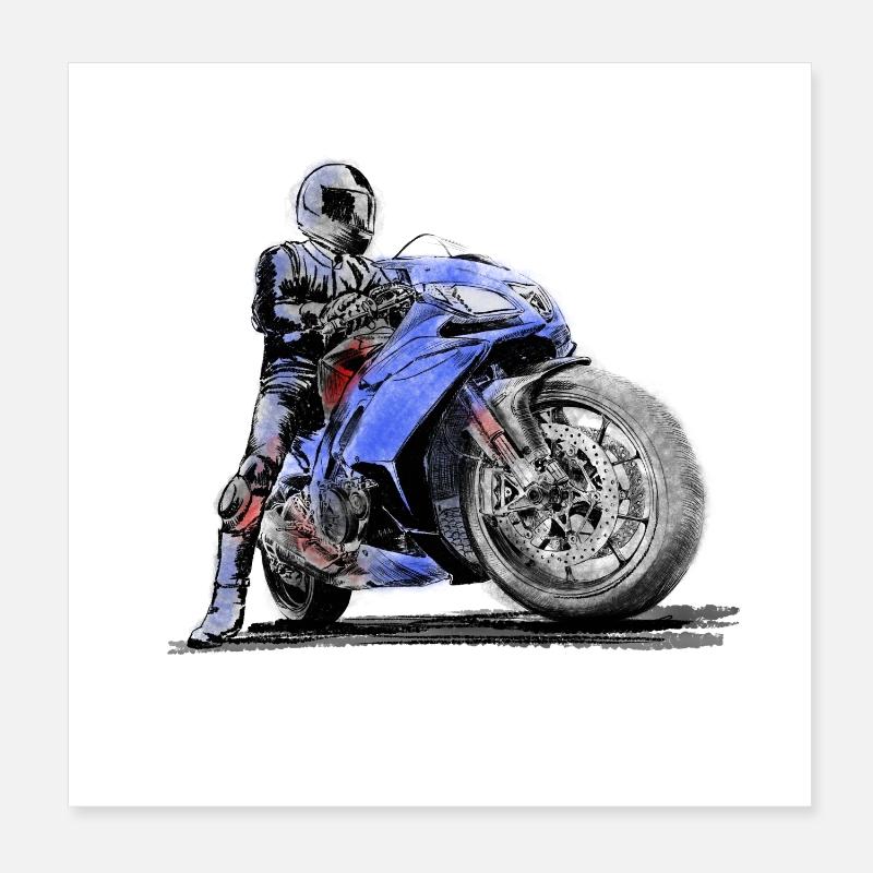 motorcycle Poster 20 x 20 cm