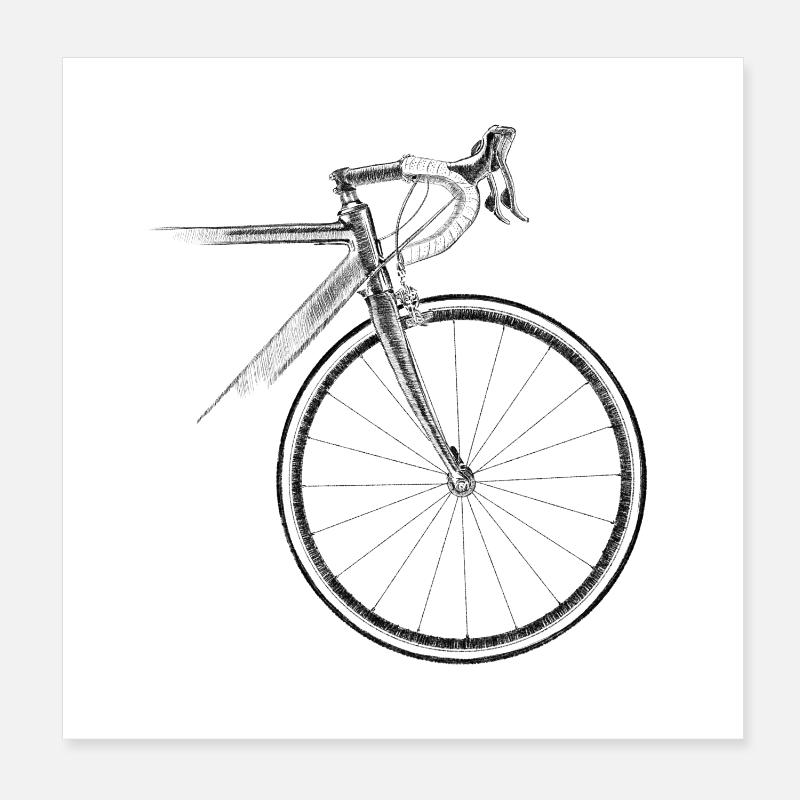 Rennrad Poster 20x20 cm