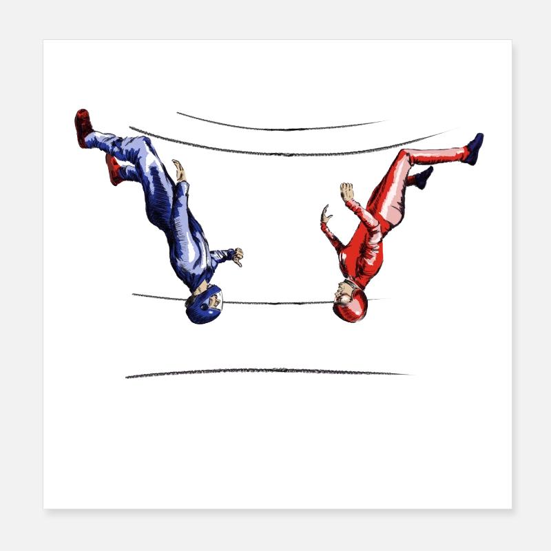 bodyflying Poster 20x20 cm