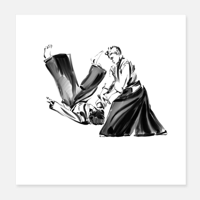 aikido Poster 20x20 cm