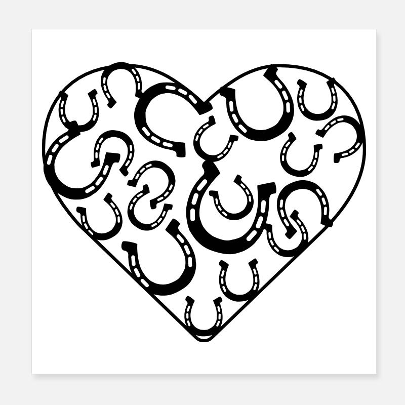 horseshoe Poster 8" x 8" (20x20 cm)