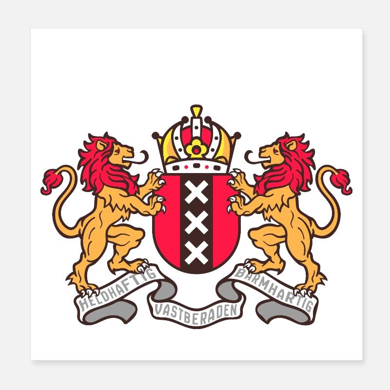 Amsterdamer Poster 20x20 cm