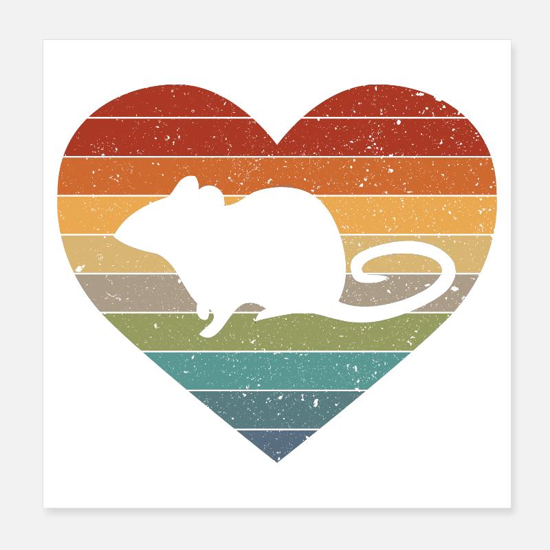 Rat rats Poster 20 x 20 cm