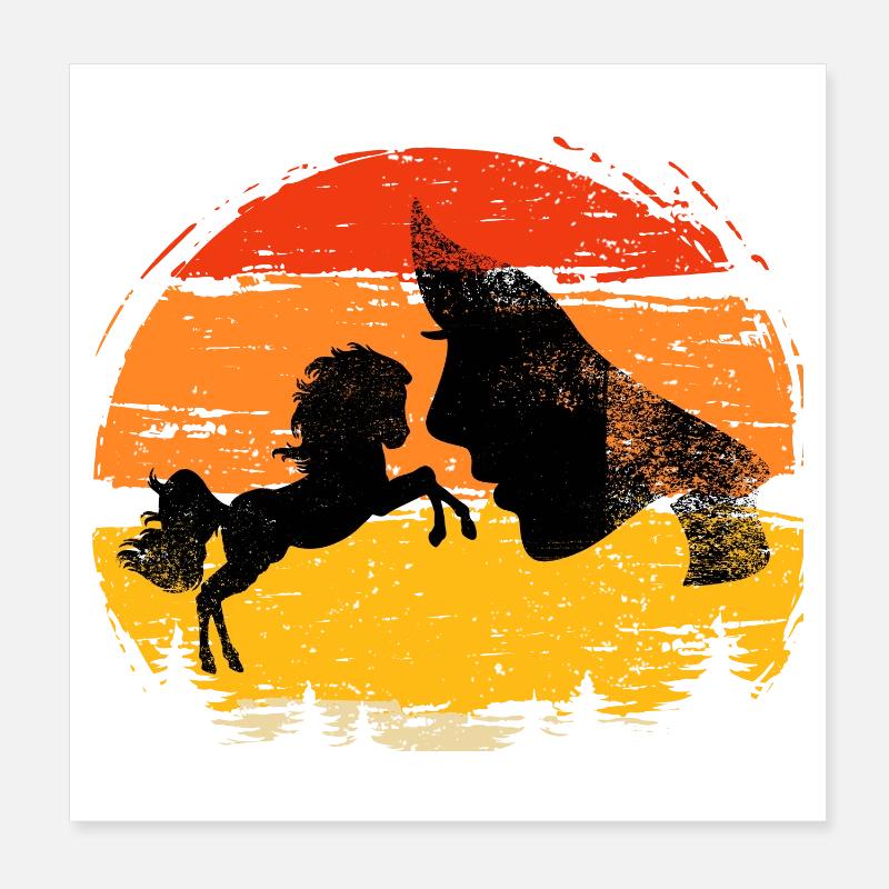Riding for horse whisperers, riding for beginners Poster 8" x 8" (20x20 cm)