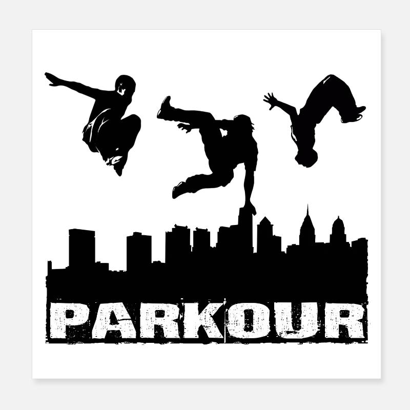 Parkour Poster 20x20 cm
