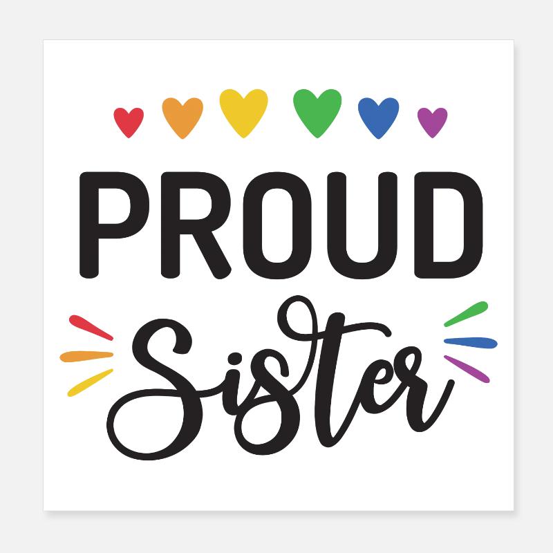 Stolze Schwester Poster 20x20 cm