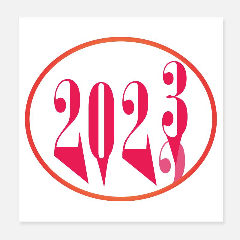 2022 2023 - Poster 20x20 cm - Weiß