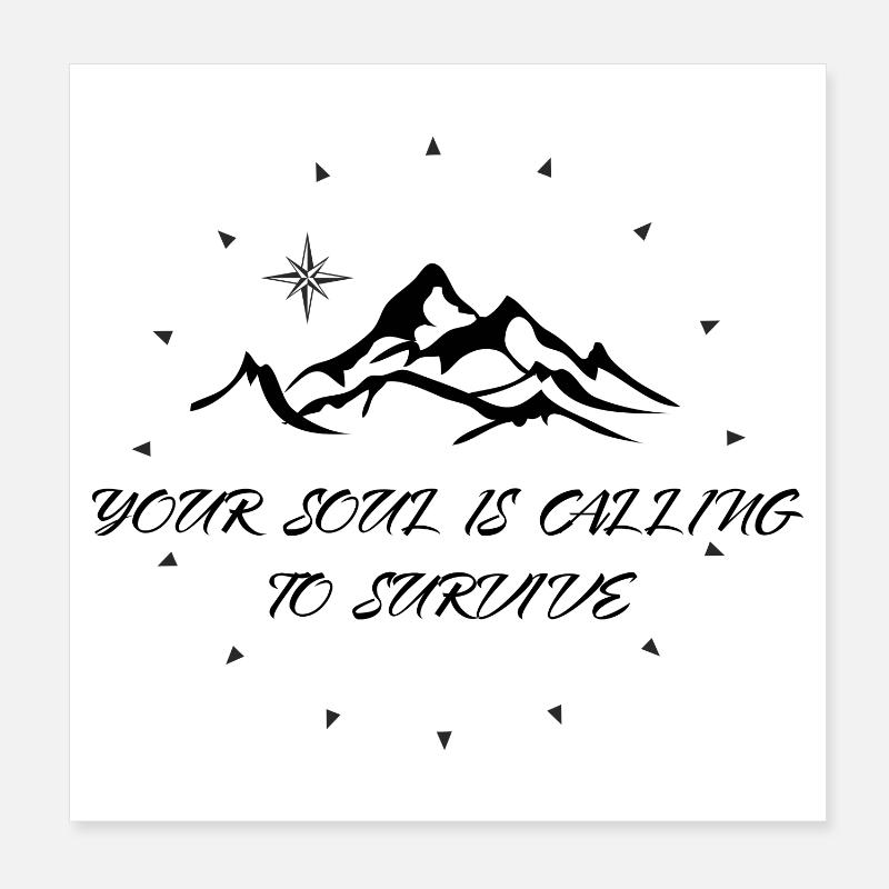 Kompass-Starburst-Kreis Poster 20x20 cm