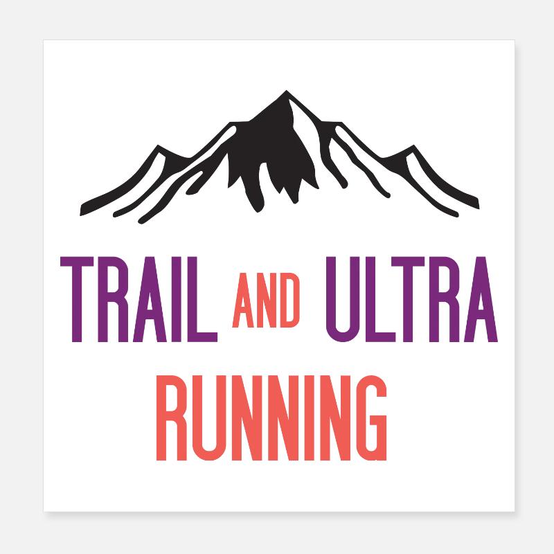 Trail- und Ultraläufe Poster 20x20 cm