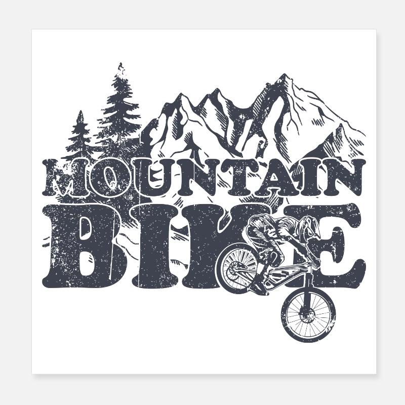 Randonnée VTT Poster 20 x 20 cm