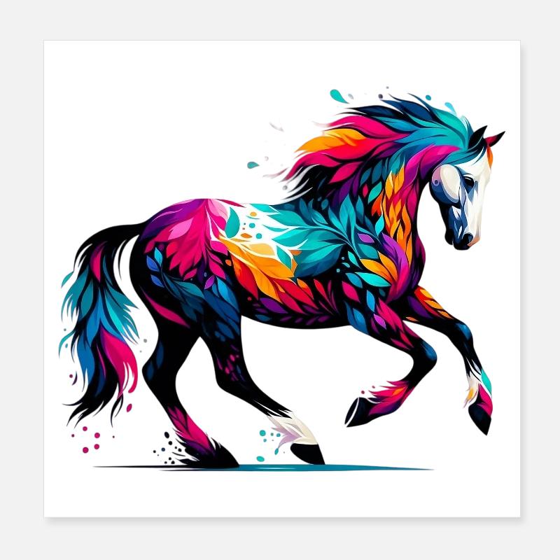 Cheval Poster 20 x 20 cm