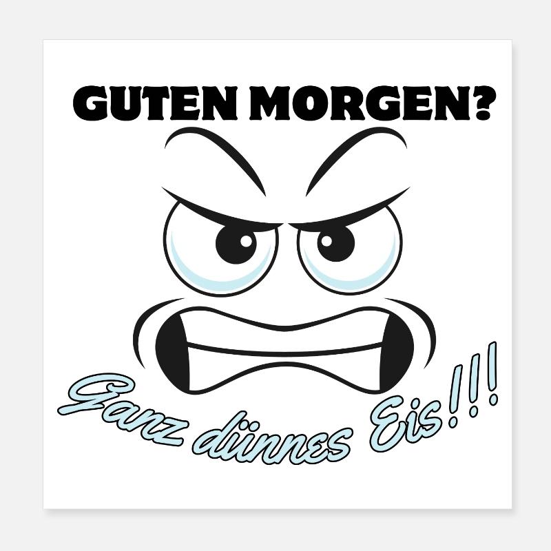 Wütendes Eisbär Motiv mit Spruch Poster 20x20 cm
