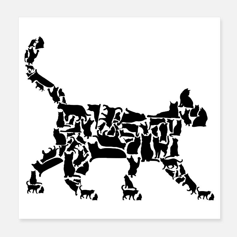 Chat Poster 20 x 20 cm