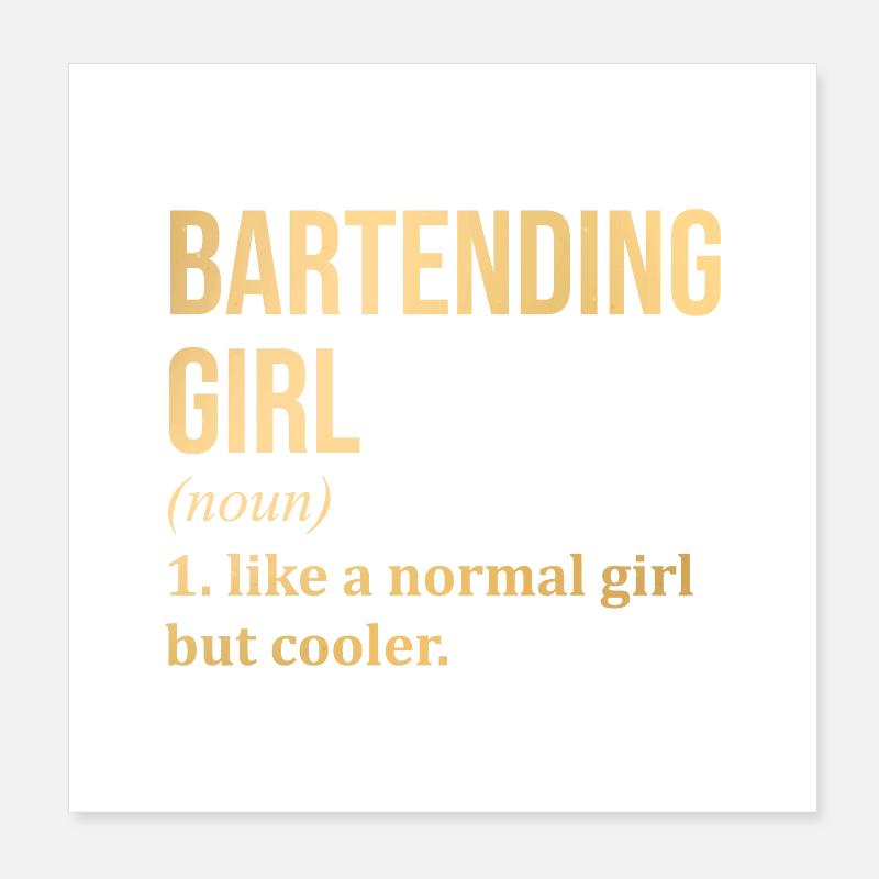 Barkeeper Poster 20x20 cm