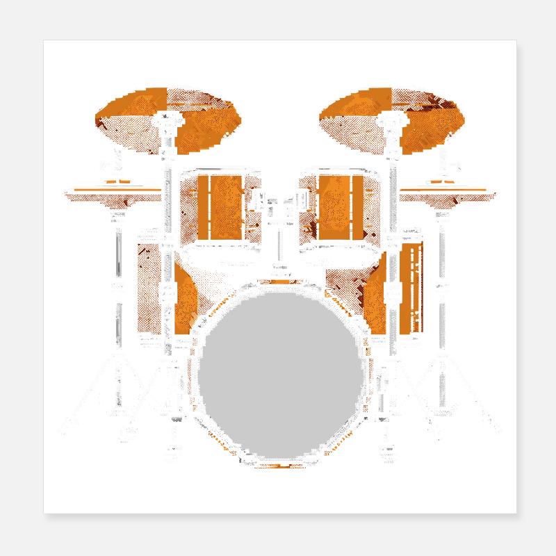 Schlagzeuger Poster 20x20 cm