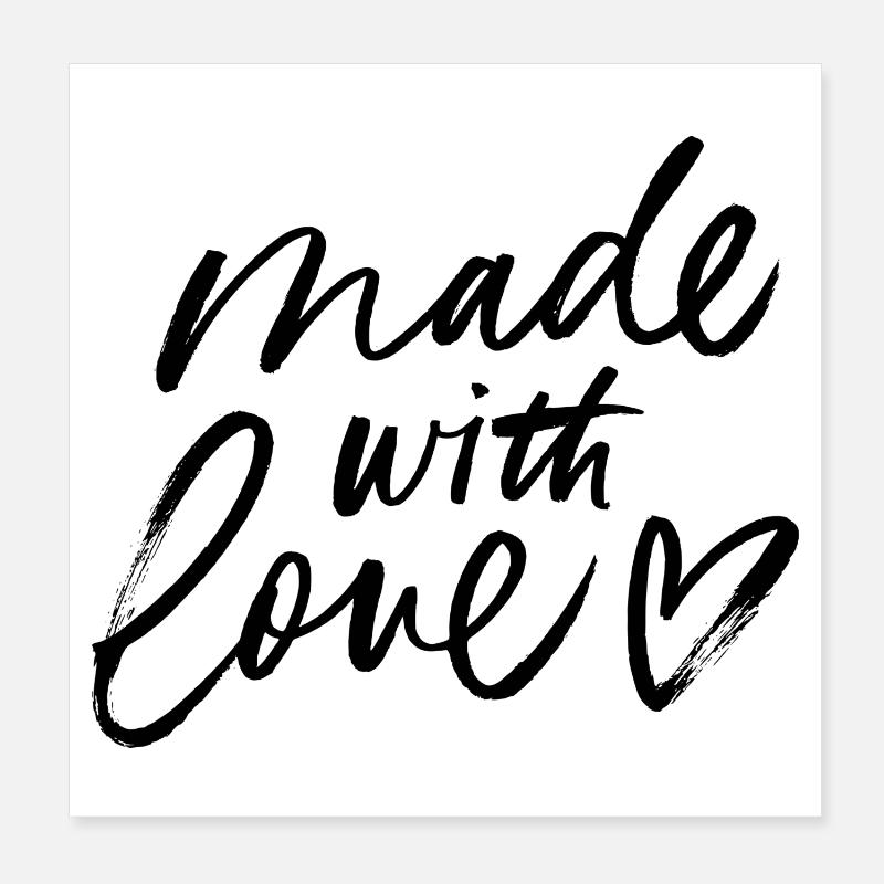 Design graphique abstrait en noir et blanc Poster 20 x 20 cm