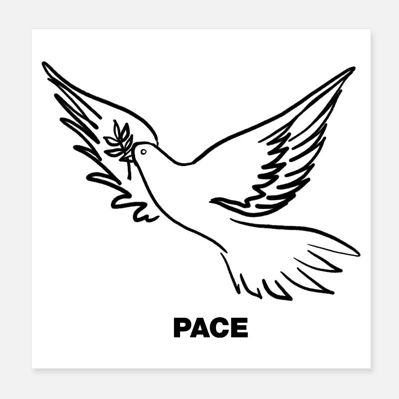 PACE - Friedenstaube Poster 20x20 cm