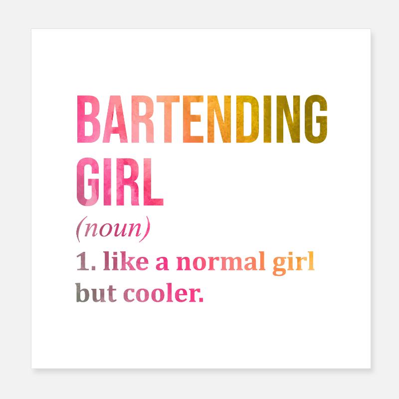 Barman Poster 20 x 20 cm