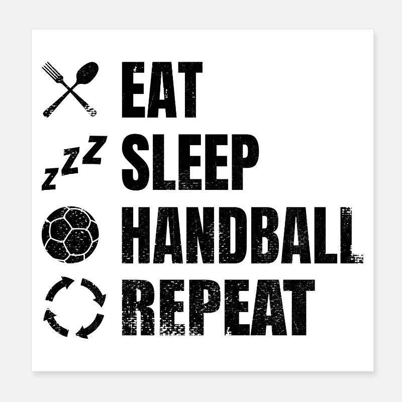 Handballer Routine Poster 20x20 cm