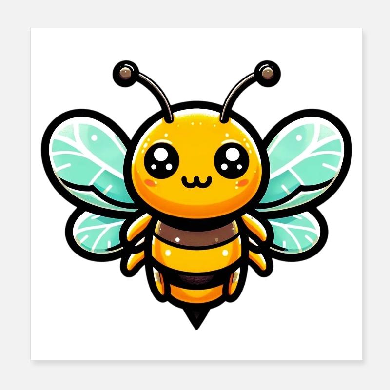 Biene Poster 20x20 cm