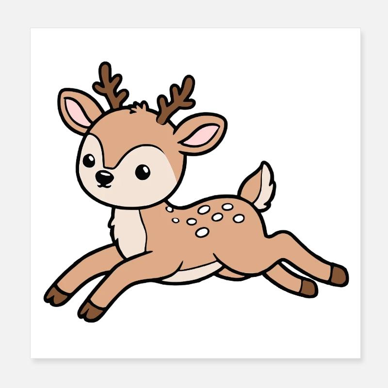 Reh Poster 20x20 cm
