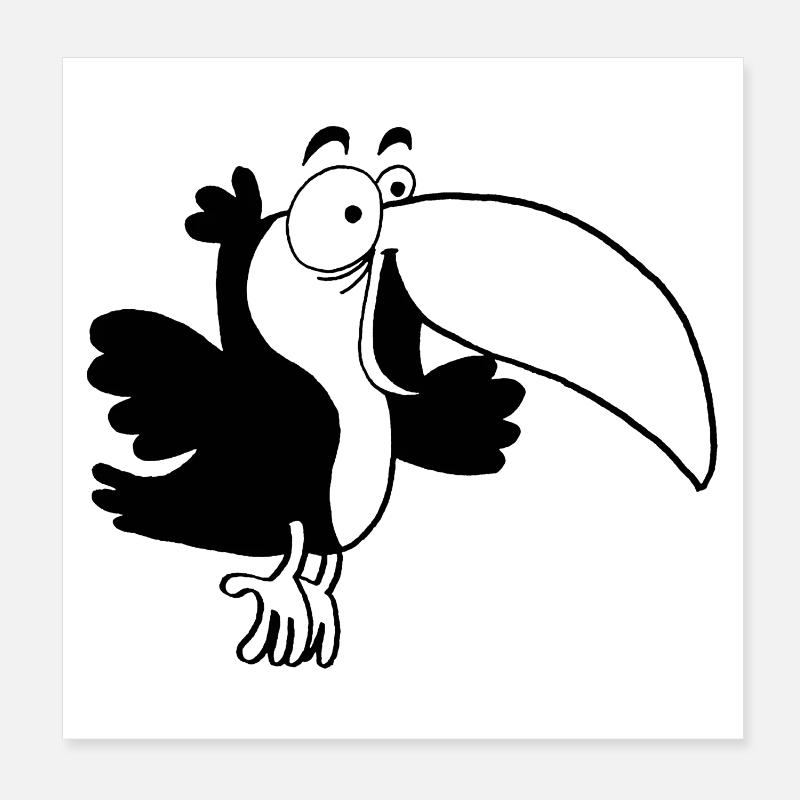 Tukan-Vogel Poster 20x20 cm