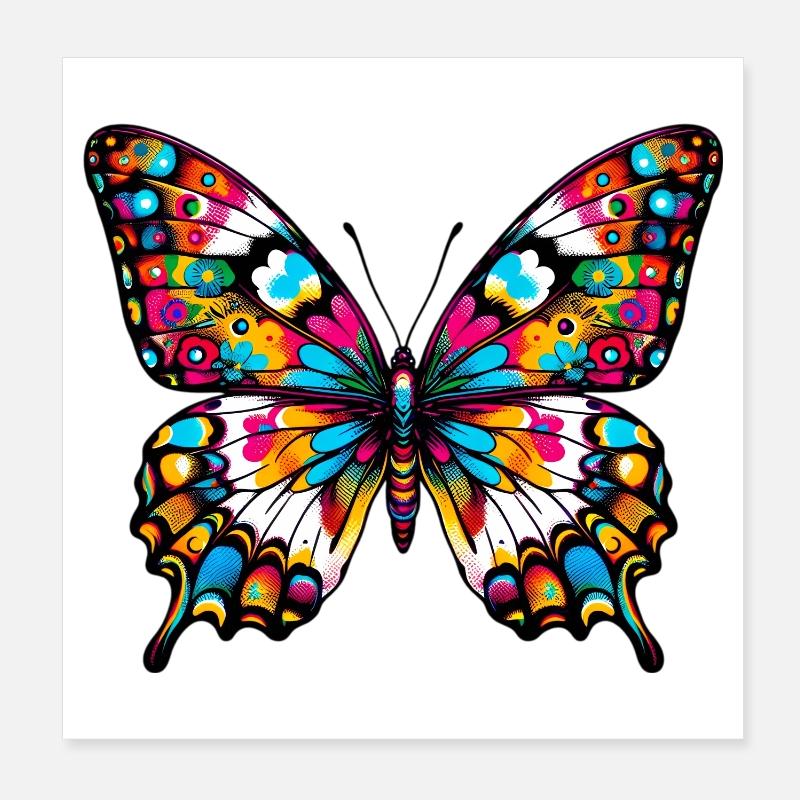 Schmetterling Poster 20x20 cm