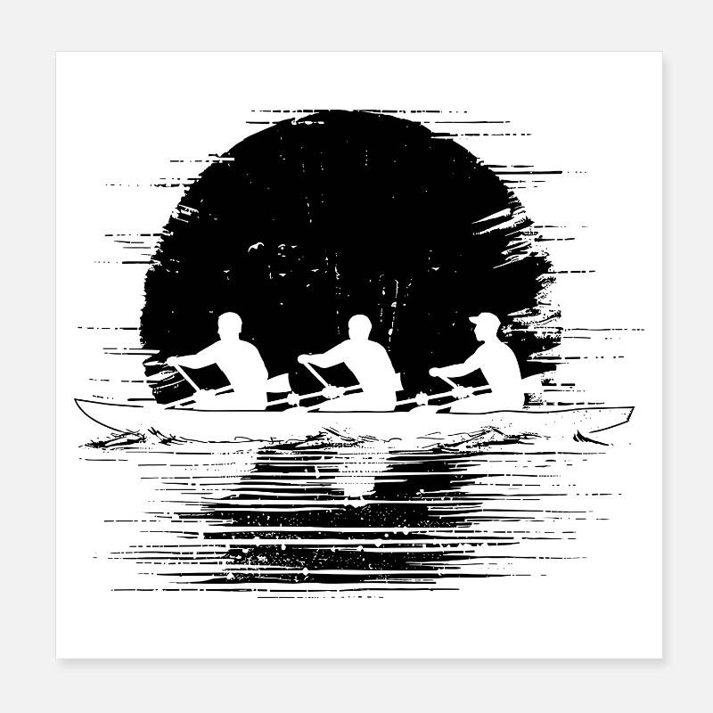 Ruderteam Poster 20x20 cm