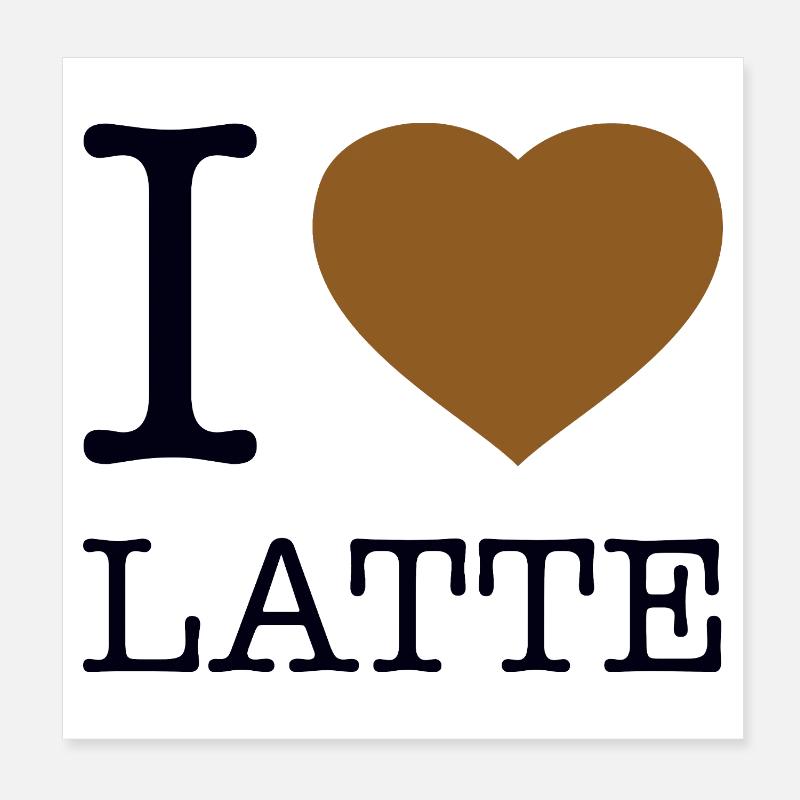 J’ADORE LE LATTE Poster 20 x 20 cm