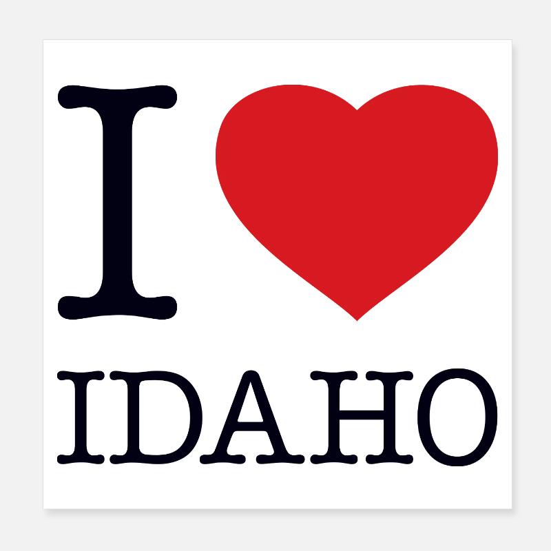 I LOVE IDAHO Poster 20x20 cm