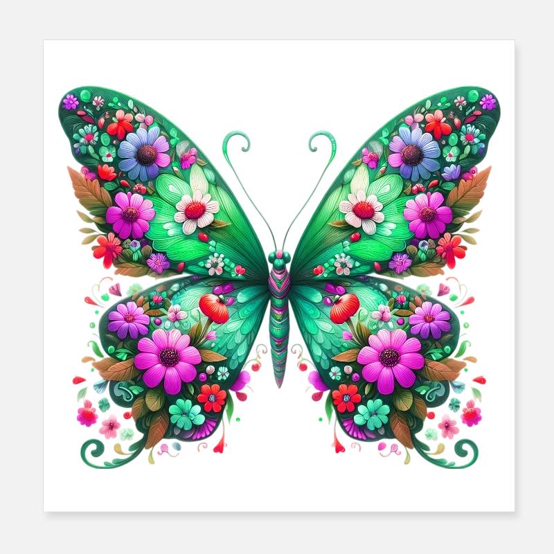 Schmetterling Poster 20x20 cm