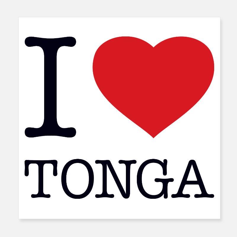 J’ADORE LES TONGA Poster 20 x 20 cm
