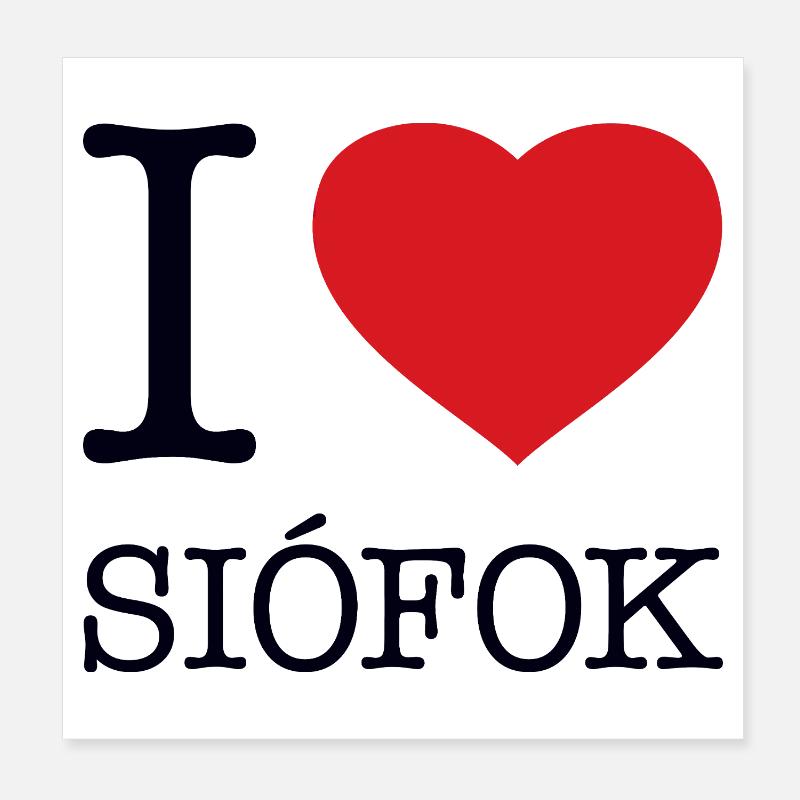 J’ADORE SIOFOK Poster 20 x 20 cm