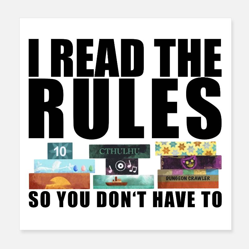 Rules Saying Poster 8" x 8" (20x20 cm)